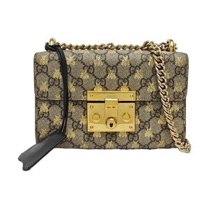 ♥️Gucci Padlock Gold Black Brown Leather Small Crossbody Bag Handbag♥️